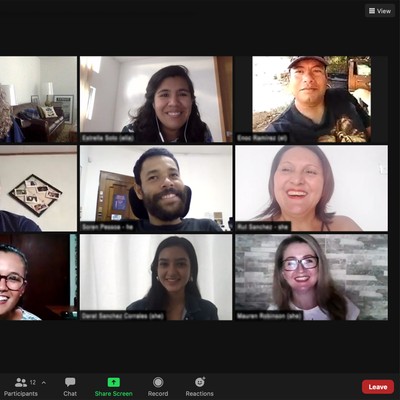 ta and liz of smith assembly facilitate an online meeting over zoom with 10 participants (6 women and 4 men)